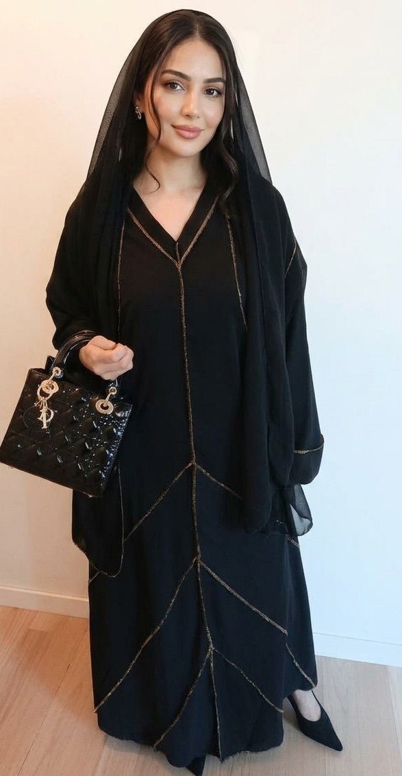 Robe strass mastour voile intégré - Nouriam