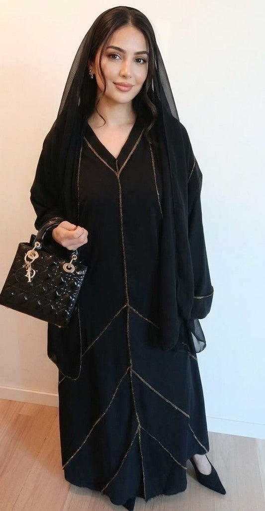 Robe strass mastour voile intégré - Nouriam