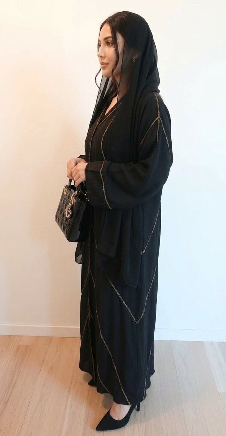 Abaya élégance avec voile intégré - Nouriam