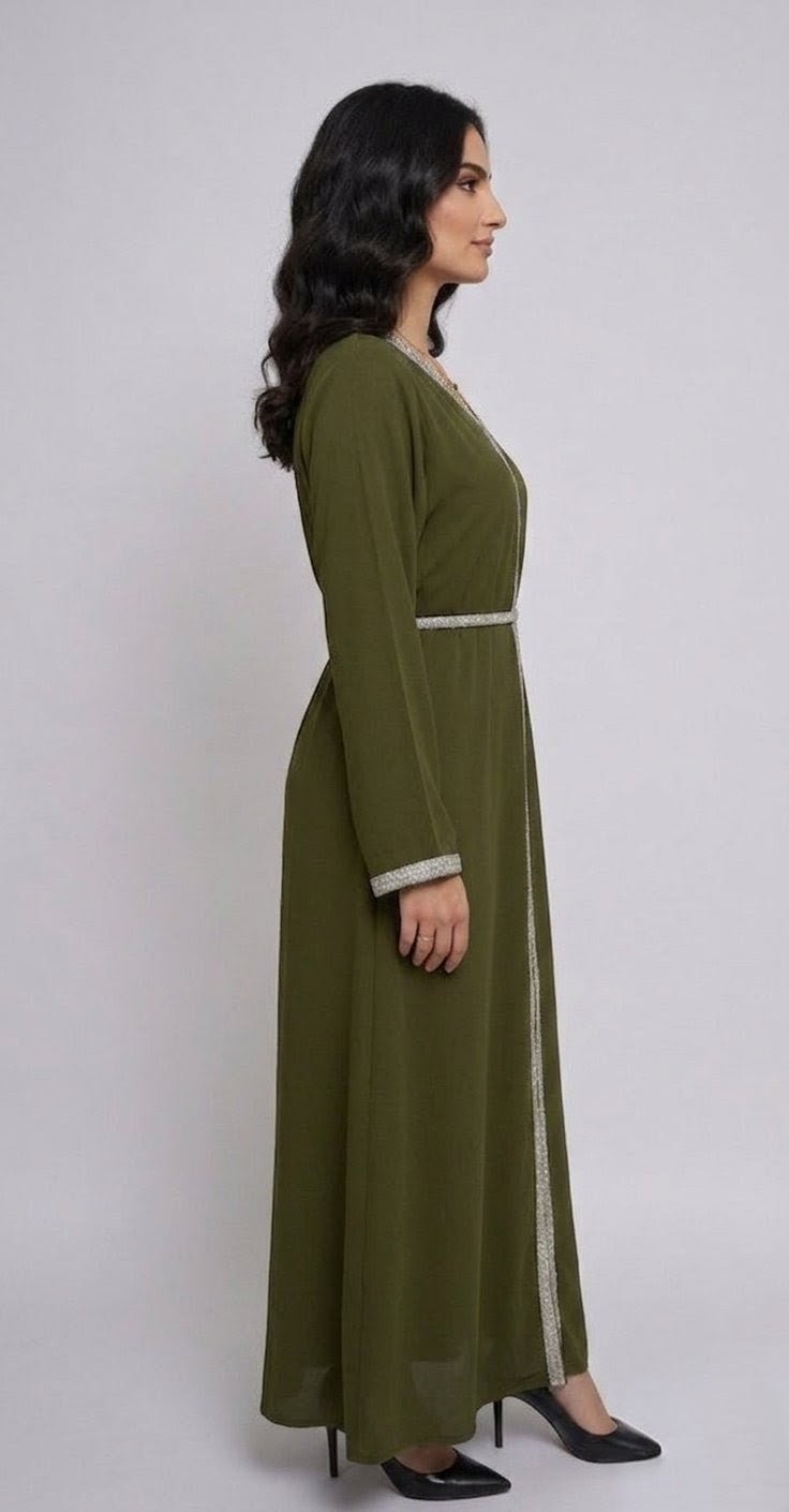 ABAYA MODERNA KAKI - Nouriam