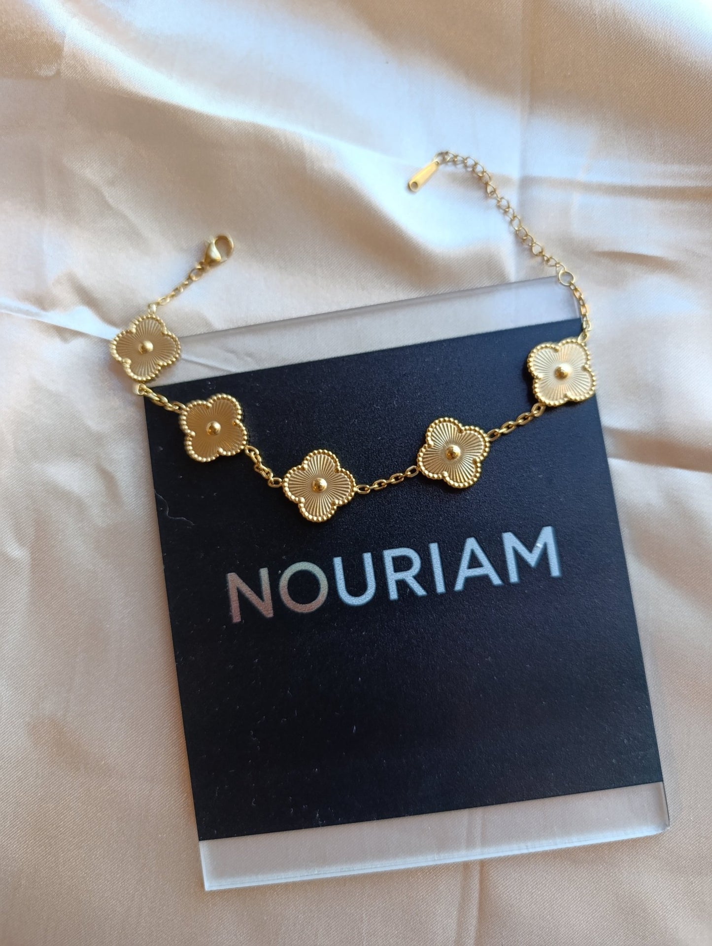 Bracelet trèfle gold en acier inoxydable - Nouriam
