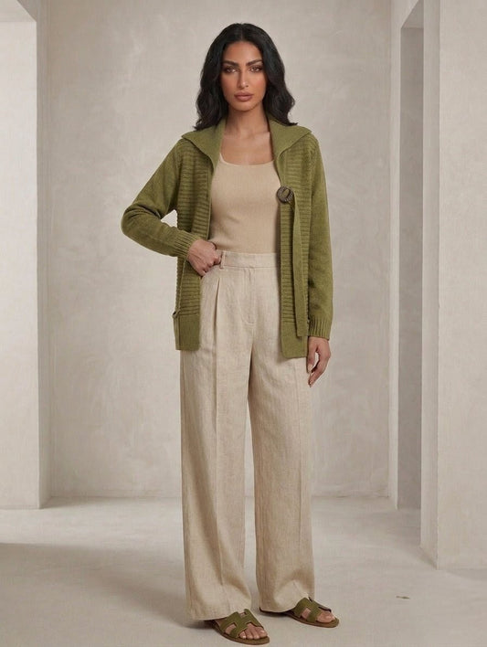 Cardigan olive - Nouriam