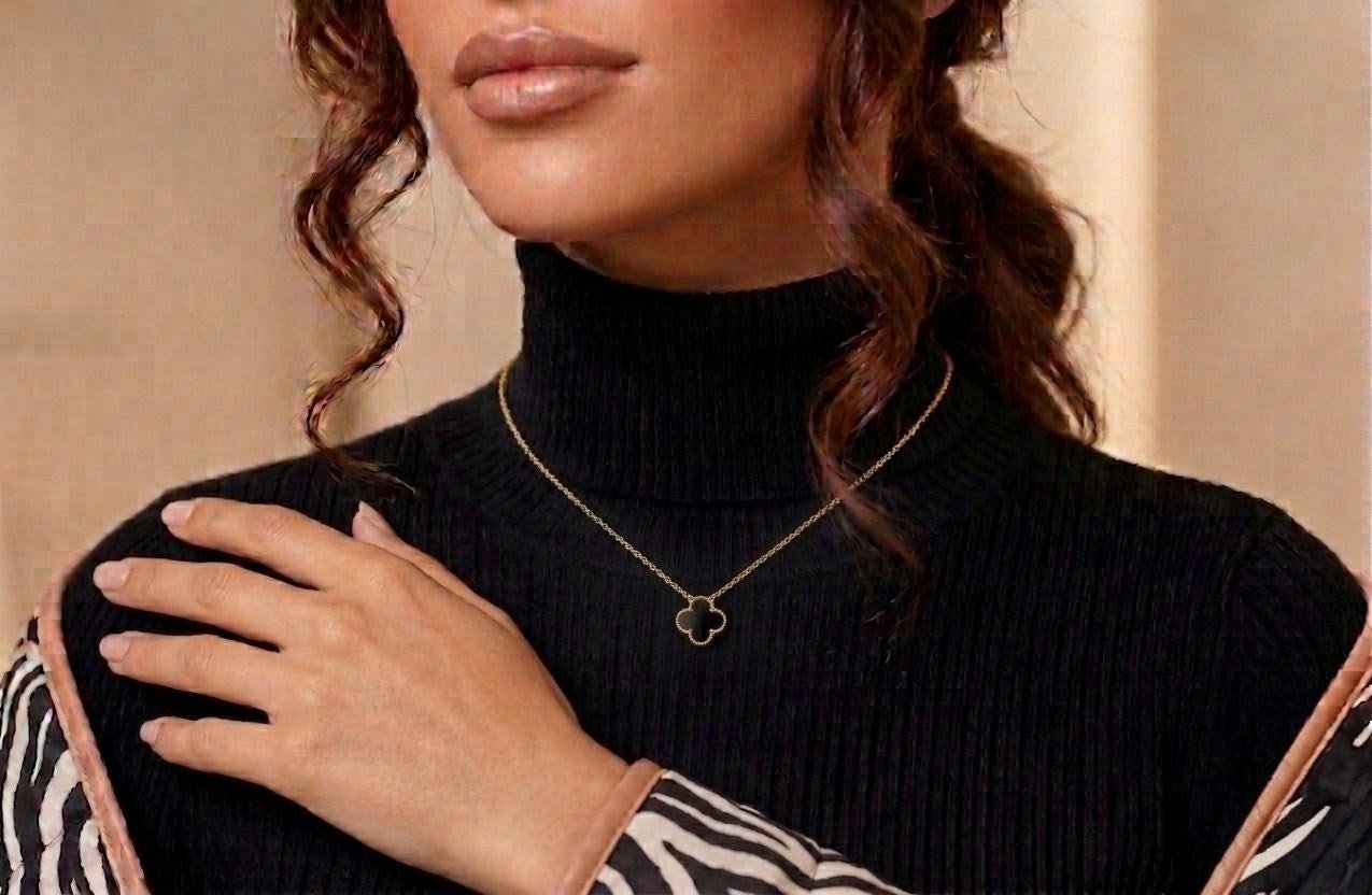 Collier trèfle en acier inoxydable - Nouriam
