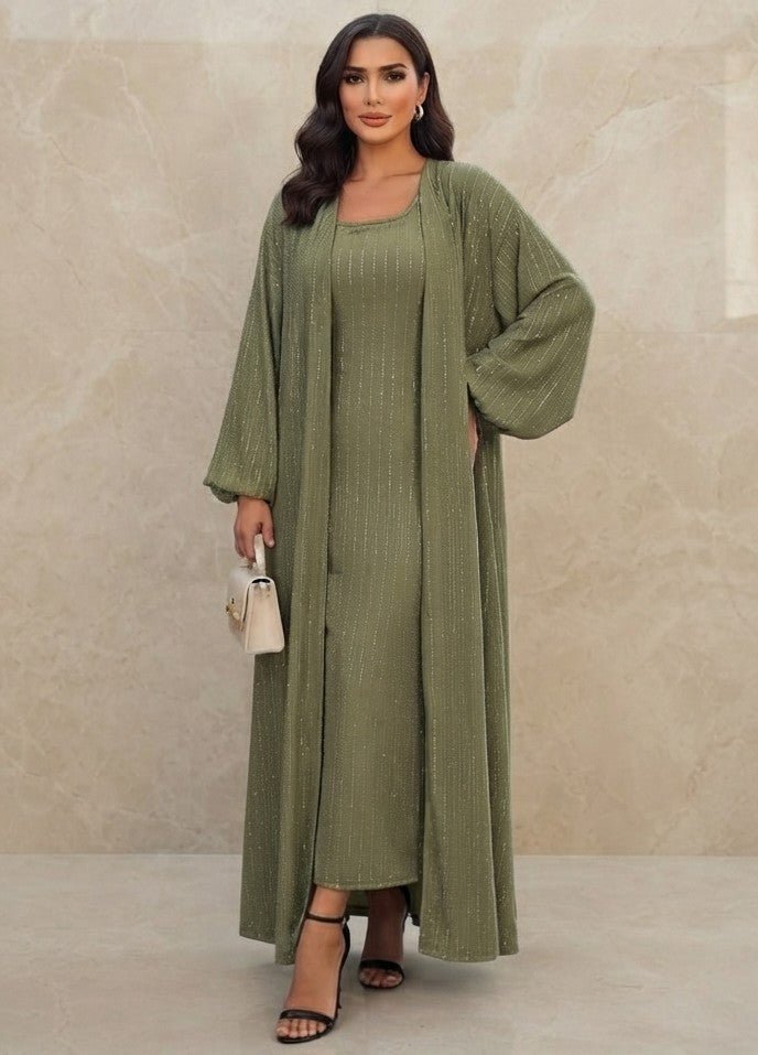 Ensemble Khaliji robe + kimono - Nouriam