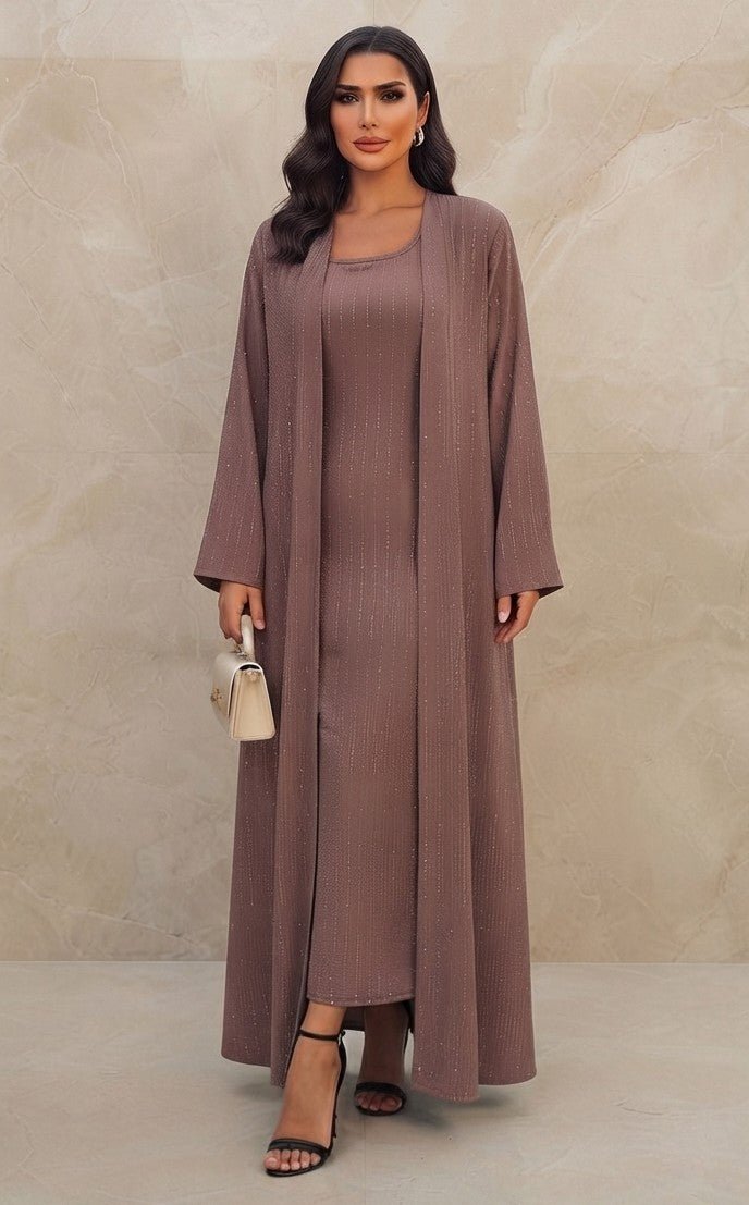 Ensemble Khaliji robe + kimono - Nouriam