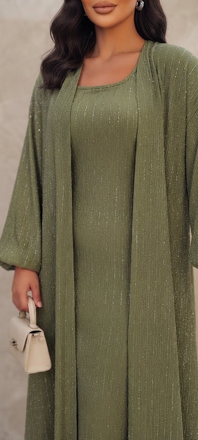 Ensemble Khaliji robe + kimono - Nouriam