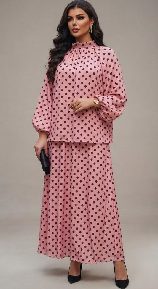 Ensemble petit pois rose - Nouriam