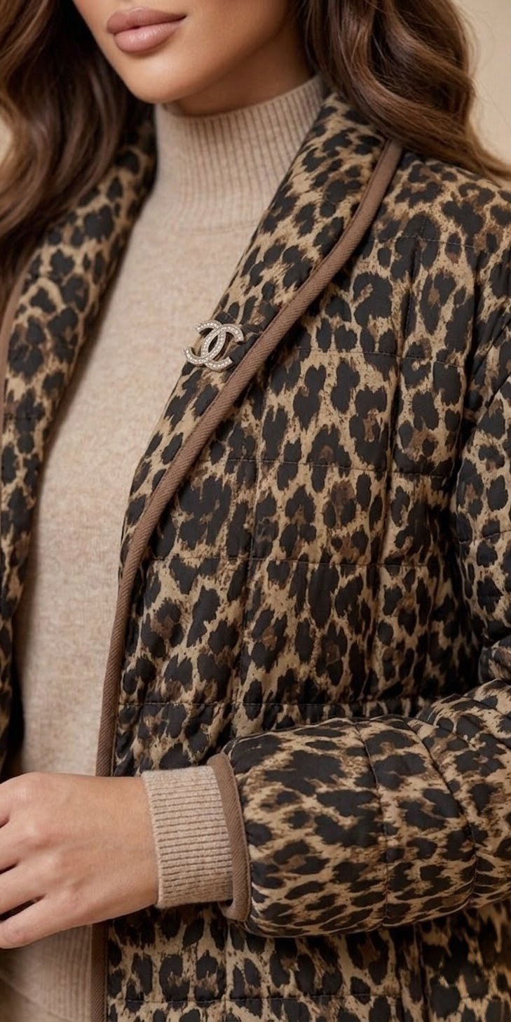 MANTEAU matelassé leopard - Nouriam
