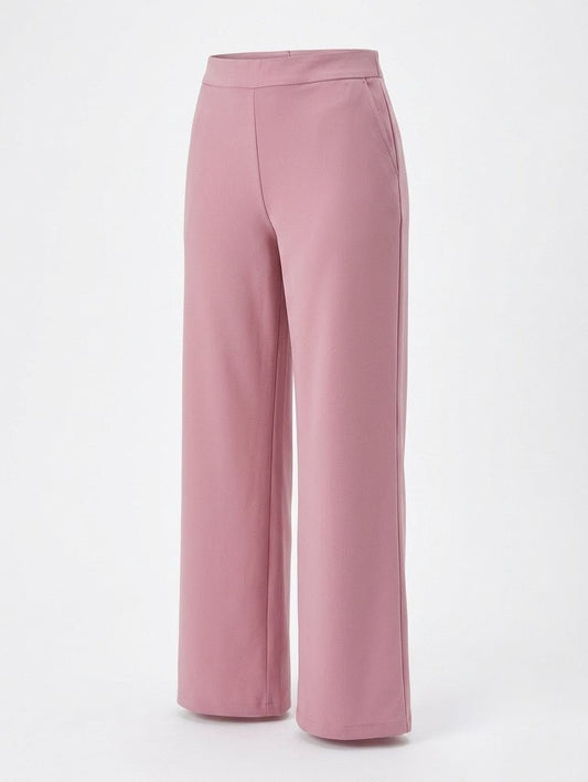 Pantalon large chic rose poudré - Nouriam