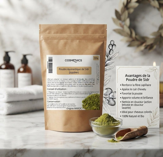 Poudre de jujubier (sidr) poudre magique repousse et volume cheveux - Nouriam