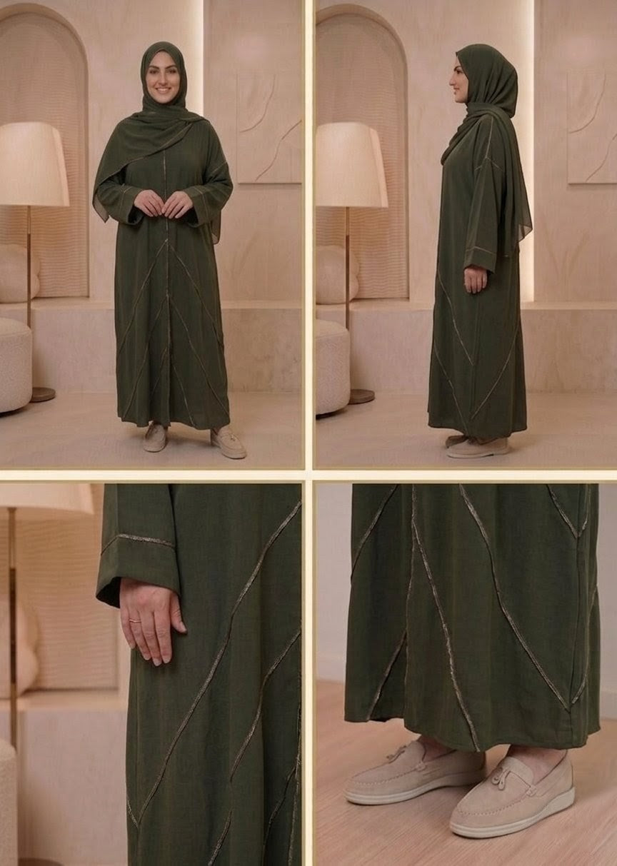 Abaya avec voile intégré