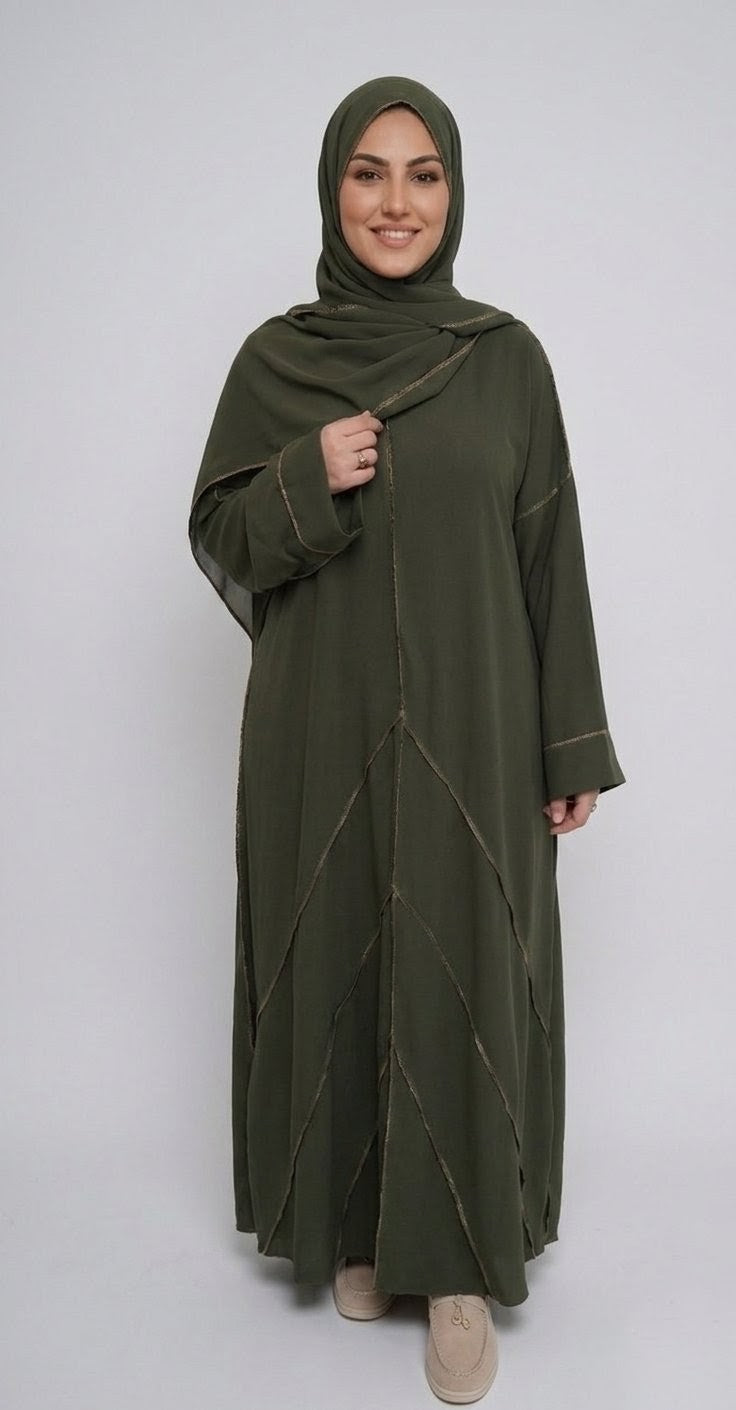 Abaya avec voile intégré