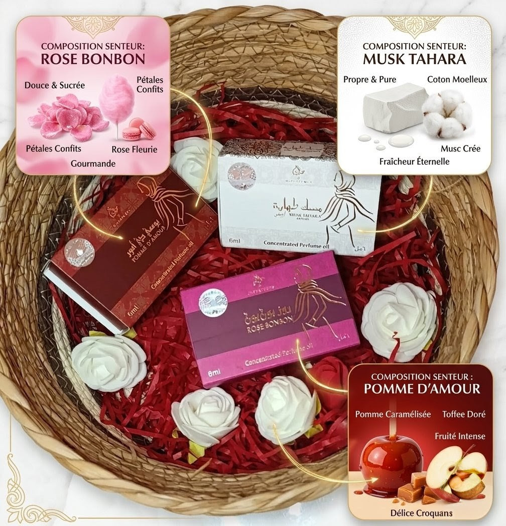 Lot de trois muscs parfumé  longue durée