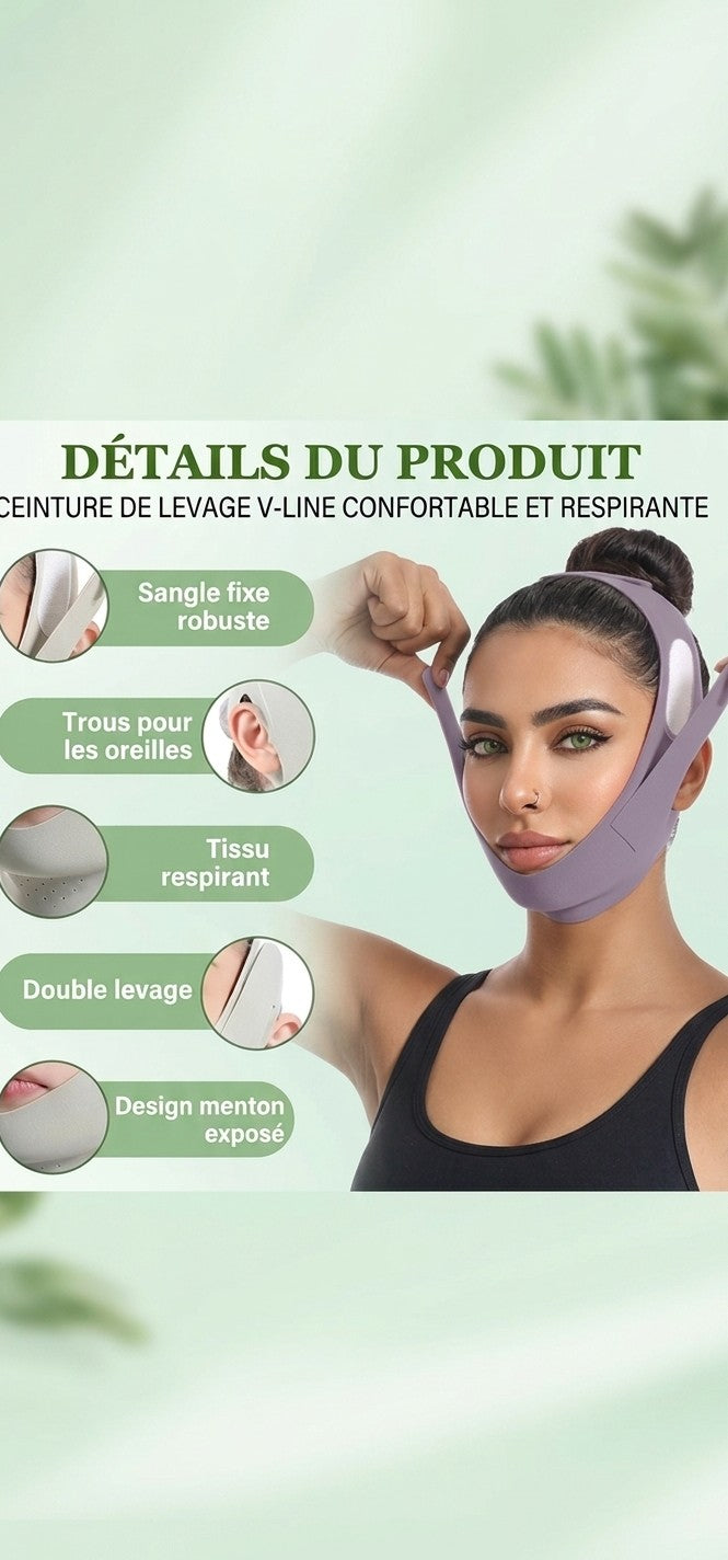 Masque liftant affinant double menton