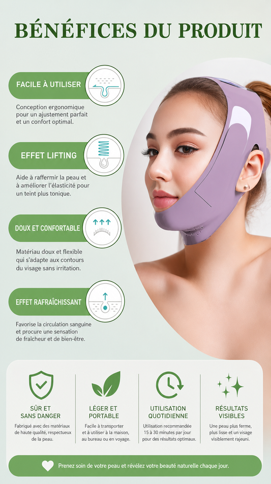 Masque liftant affinant double menton