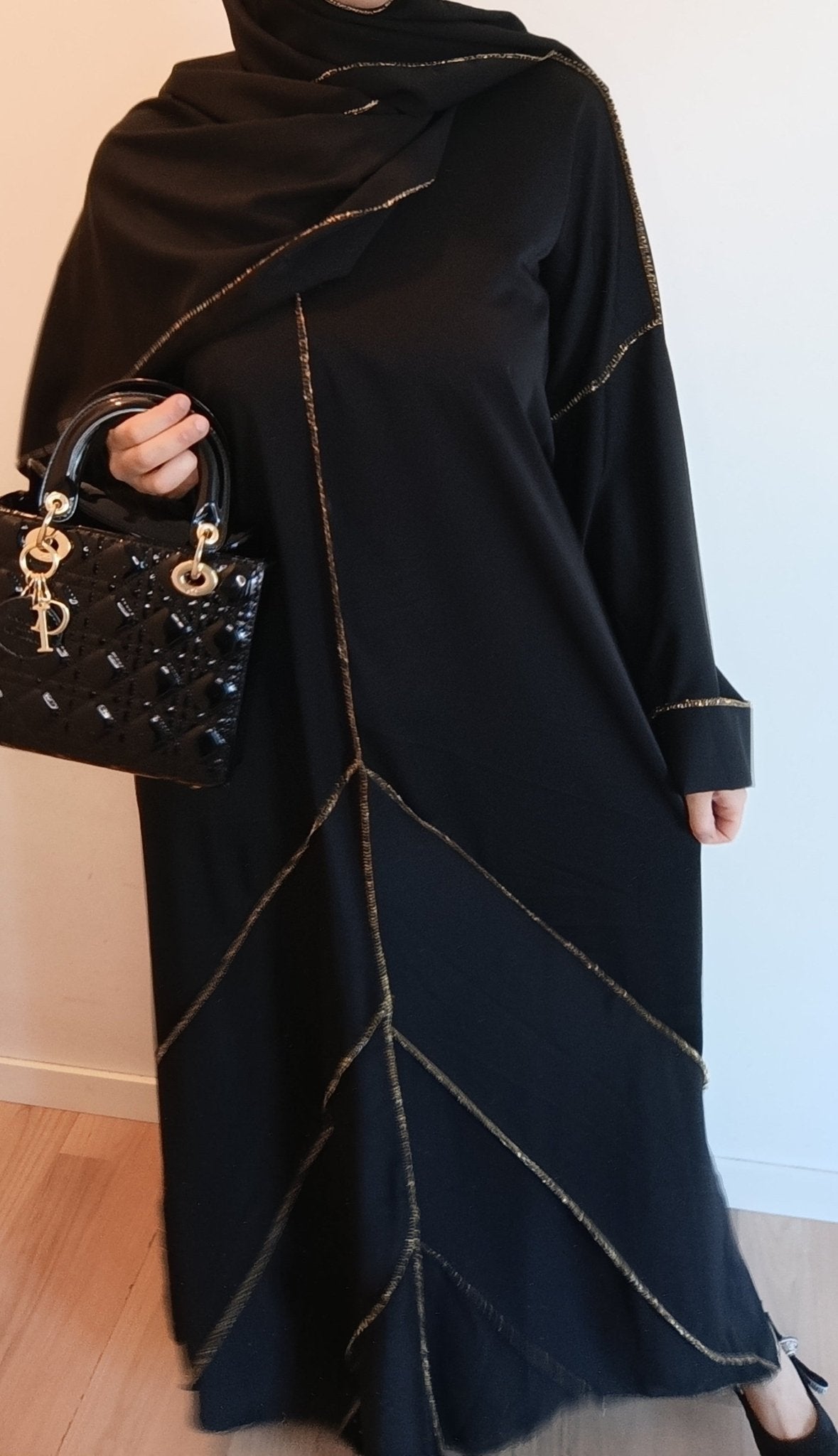 Robe strass mastour voile intégré - Nouriam